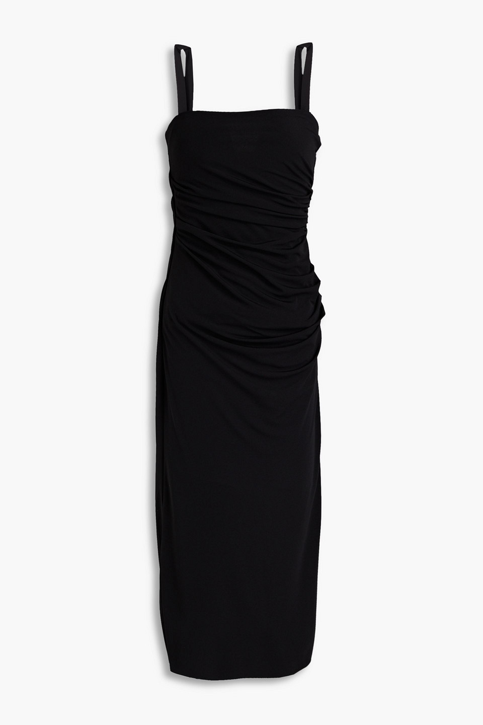 Helmut Lang Cut-out Sweetheart-neck Maxi Dress In Black