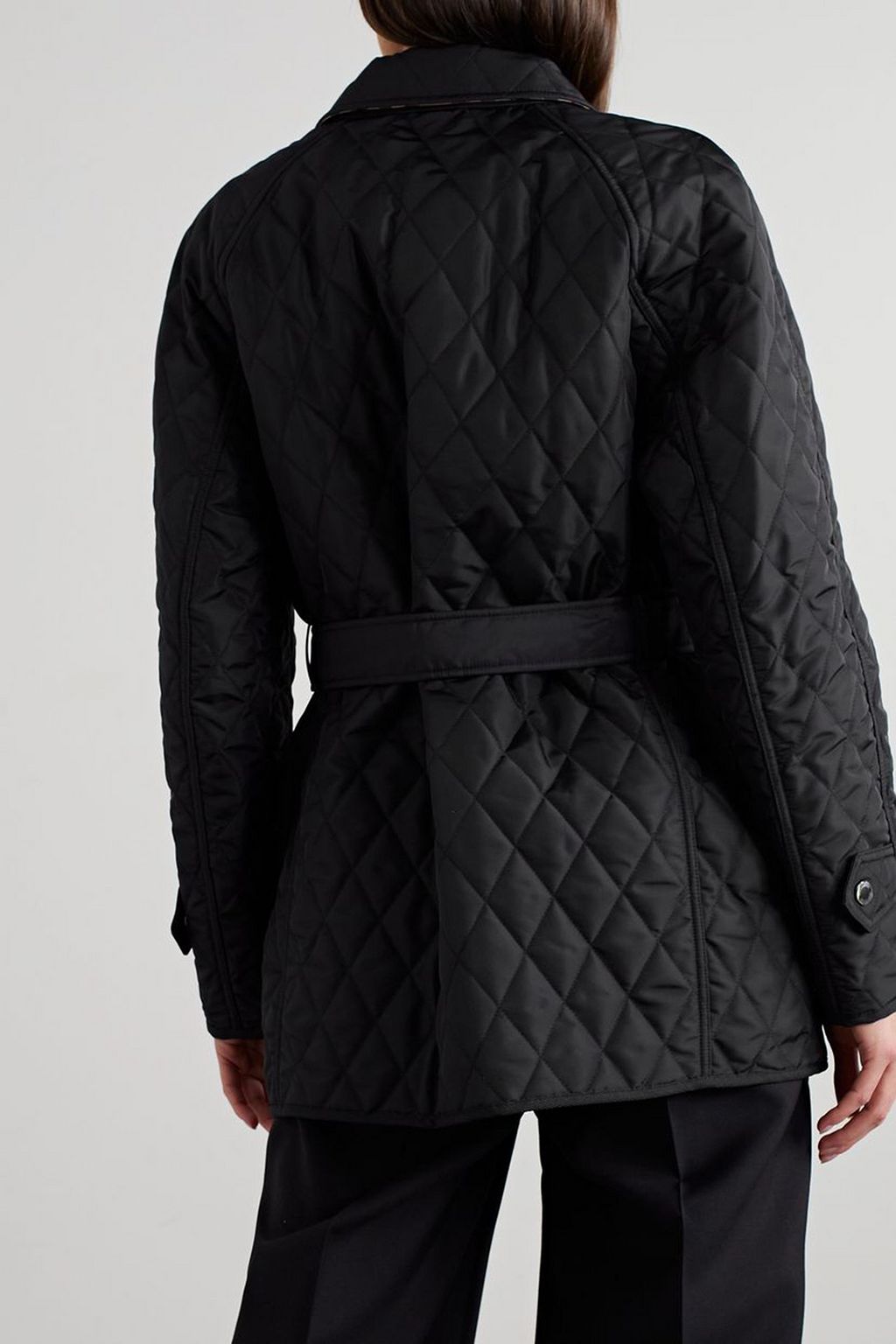 BURBERRY Belted padded quilted shell jacket