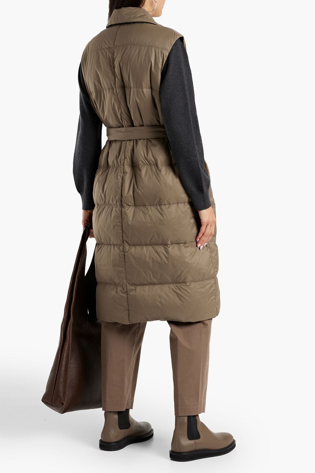 BRUNELLO CUCINELLI Reversible quilted shell down vest