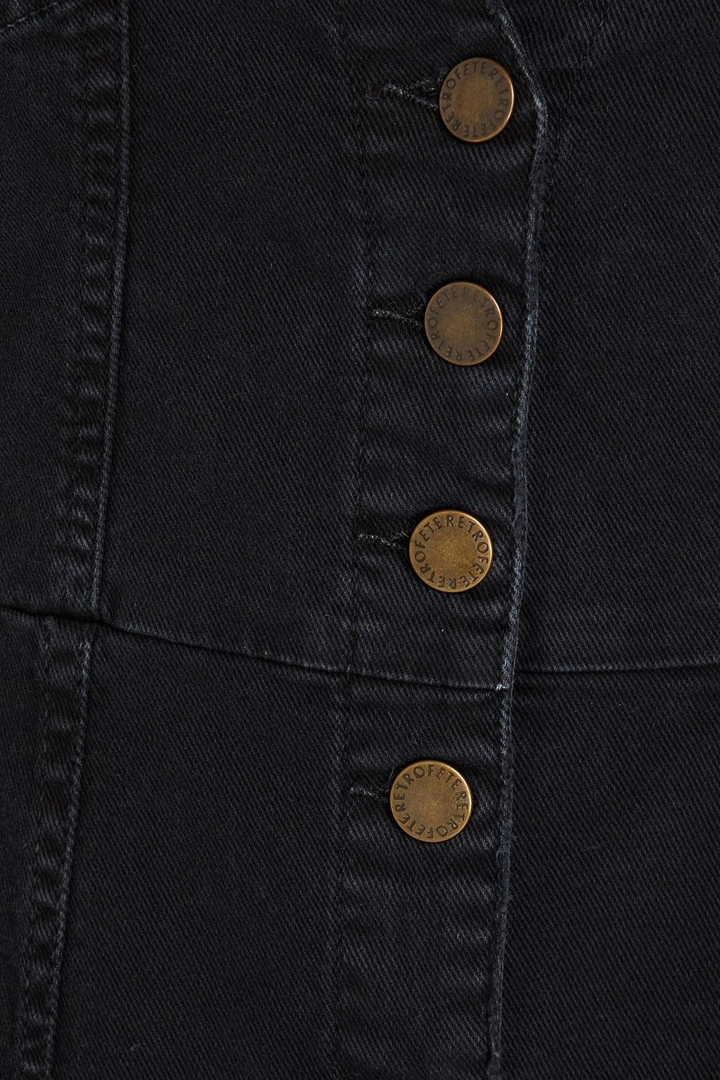 RETROFÊTE Annie distressed denim shirt dress