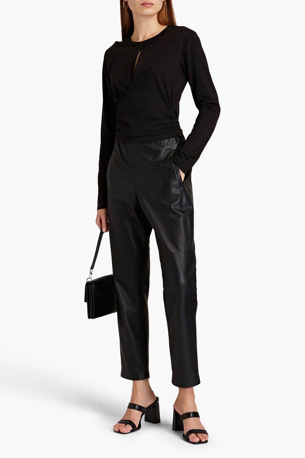A.L.C. Wrap-effect cotton-jersey Top