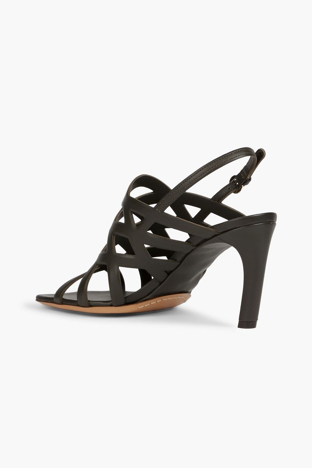 DRIES VAN NOTEN Laser-cut leather slingback sandals | THE OUTNET