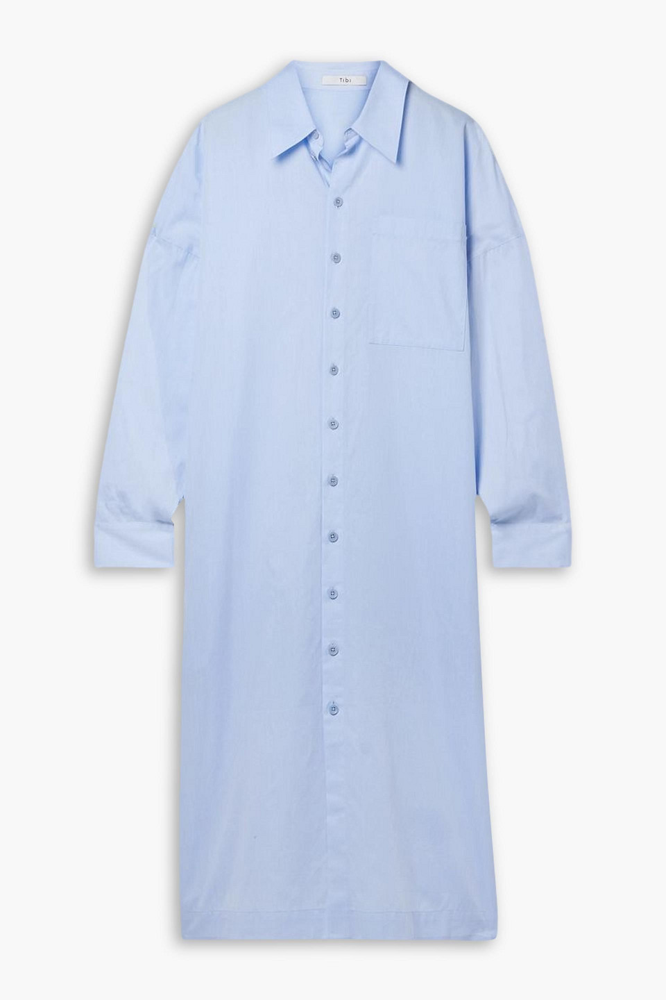 white christmas dresses Eco Poplin Strappy Dress – Tibi Official main image 1