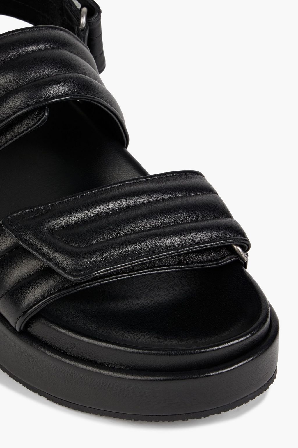 DRIES VAN NOTEN Quilted leather platform slingback sandals