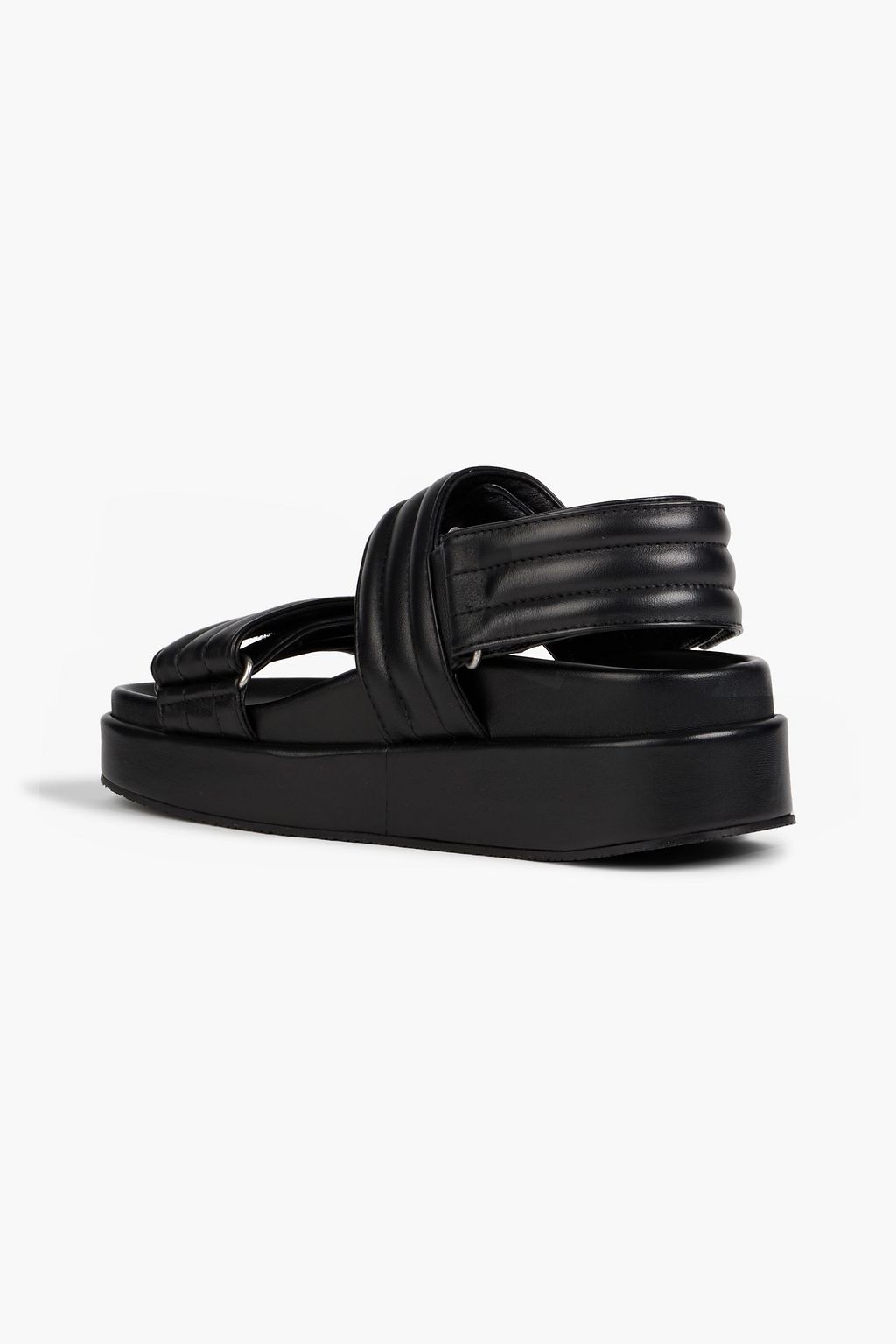 DRIES VAN NOTEN Quilted leather platform slingback sandals