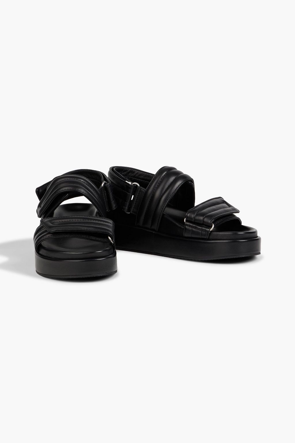 DRIES VAN NOTEN Quilted leather platform slingback sandals
