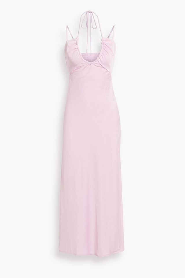 Sienna cutout satin midi dress
