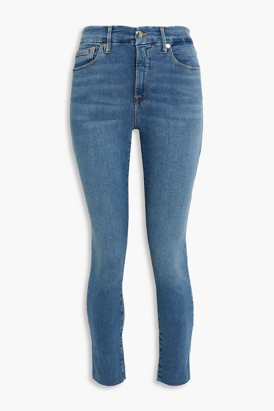 GOOD AMERICAN CROPPED HIGH-RISE SKINNY JEANS,3074457345634160139
