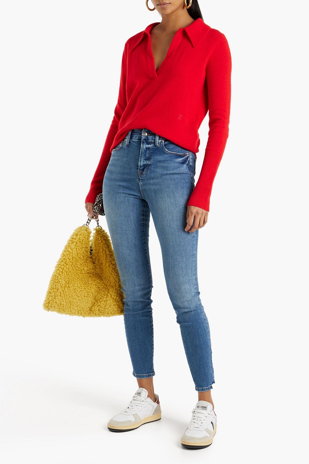 GOOD AMERICAN Good Waist cropped high-rise skinny jeans
