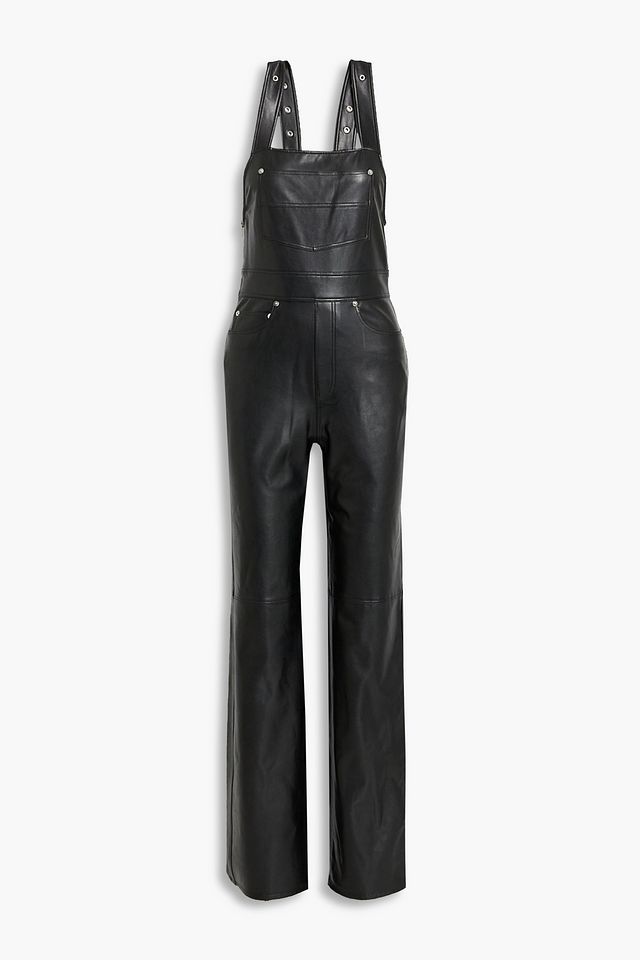 Braelyn faux leather overalls