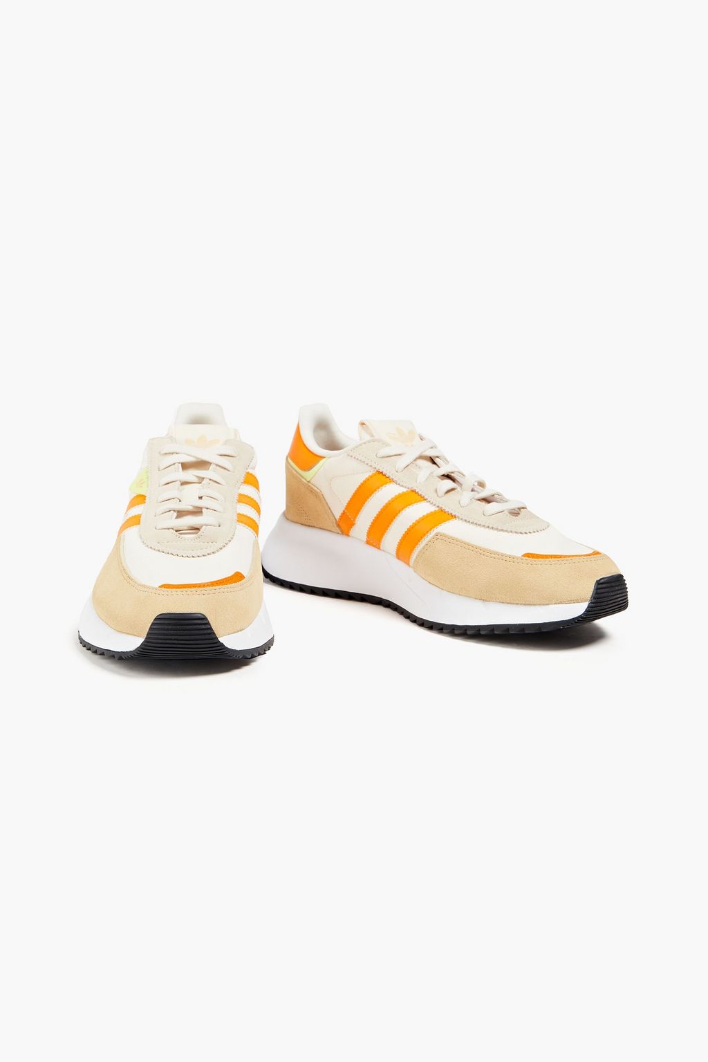 ADIDAS ORIGINALS Faux leather, suede and crepe sneakers