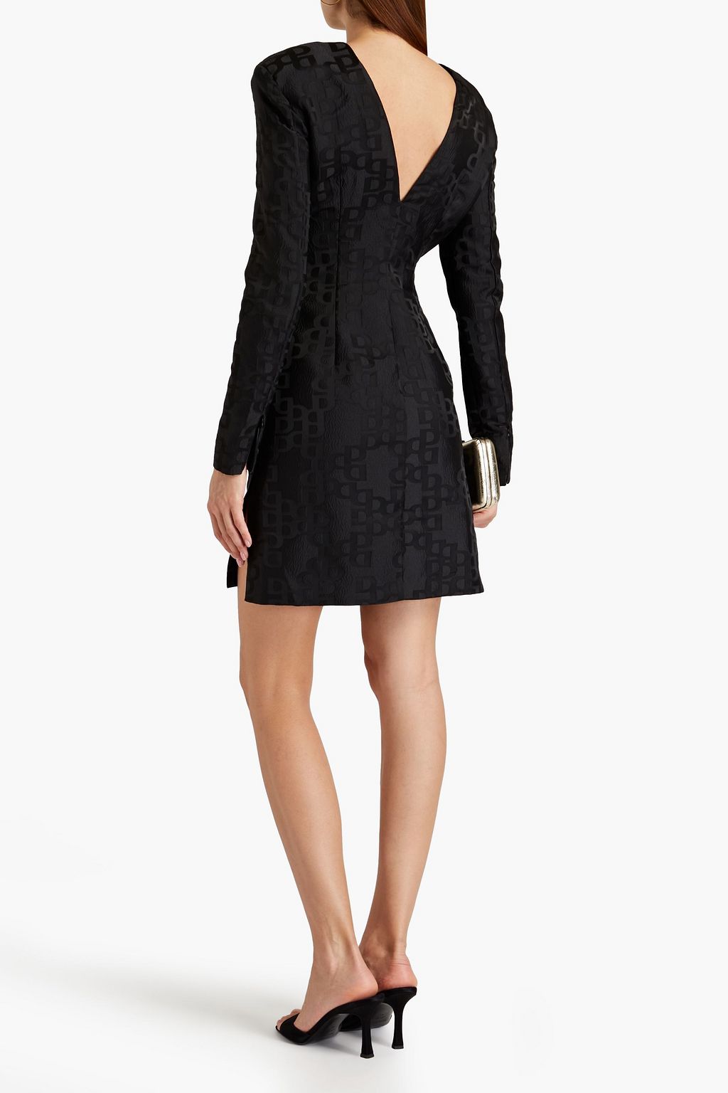 DAY BIRGER ET MIKKELSEN 크링클 새틴 자카드 미니 드레스