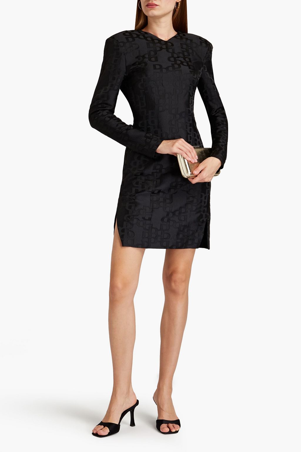 DAY BIRGER ET MIKKELSEN 크링클 새틴 자카드 미니 드레스