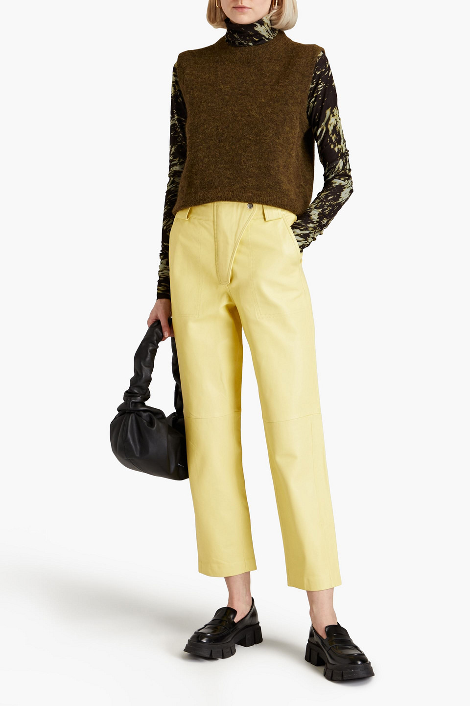 Day Birger Et Mikkelsen Felipe Brushed Knitted Vest In Army Green