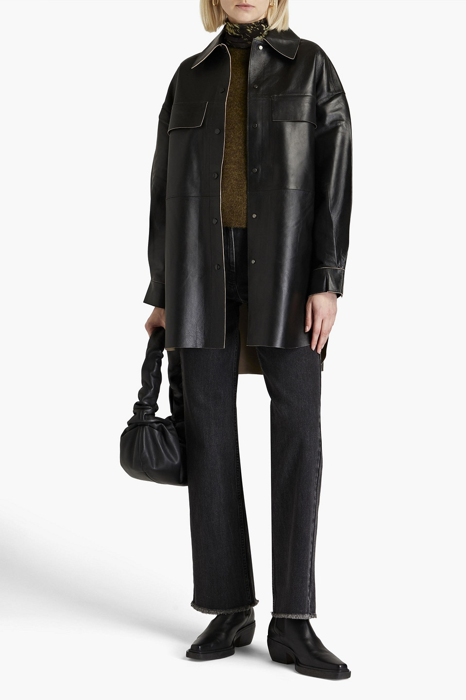Day Birger Et Mikkelsen Finn Leather Jacket In Black