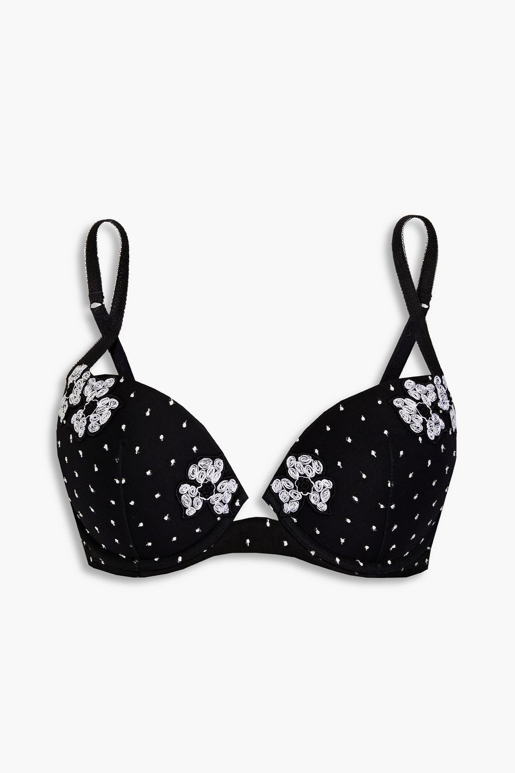 LA PERLA Embroidered tulle underwired bra | THE OUTNET