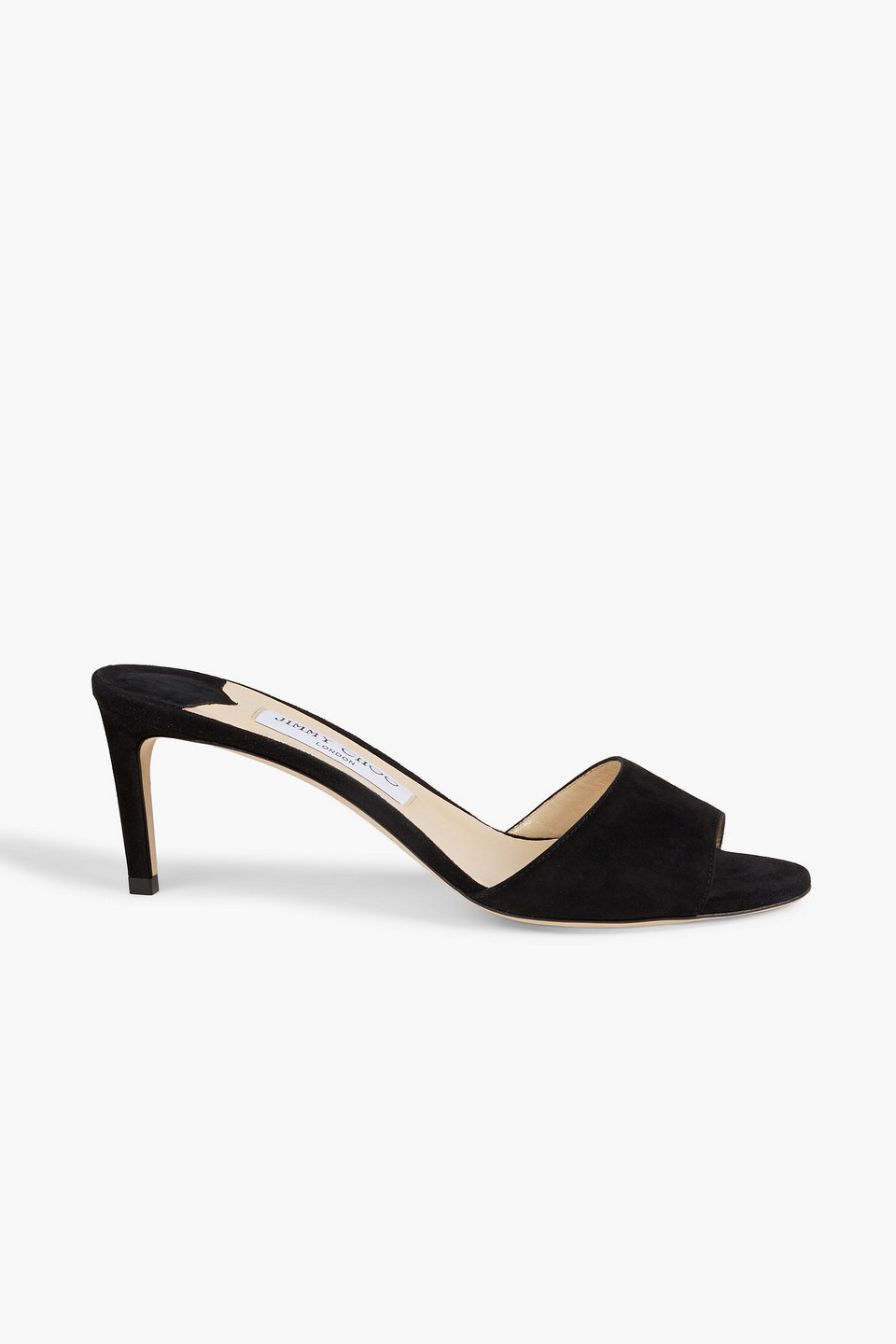 Jimmy Choo Stacey 65 Suede Mules In Black