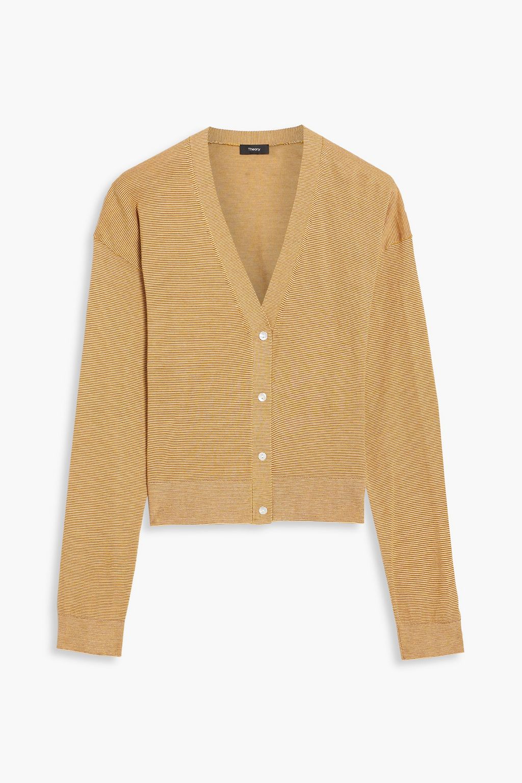 THEORY Striped cotton-blend cardigan | THE OUTNET