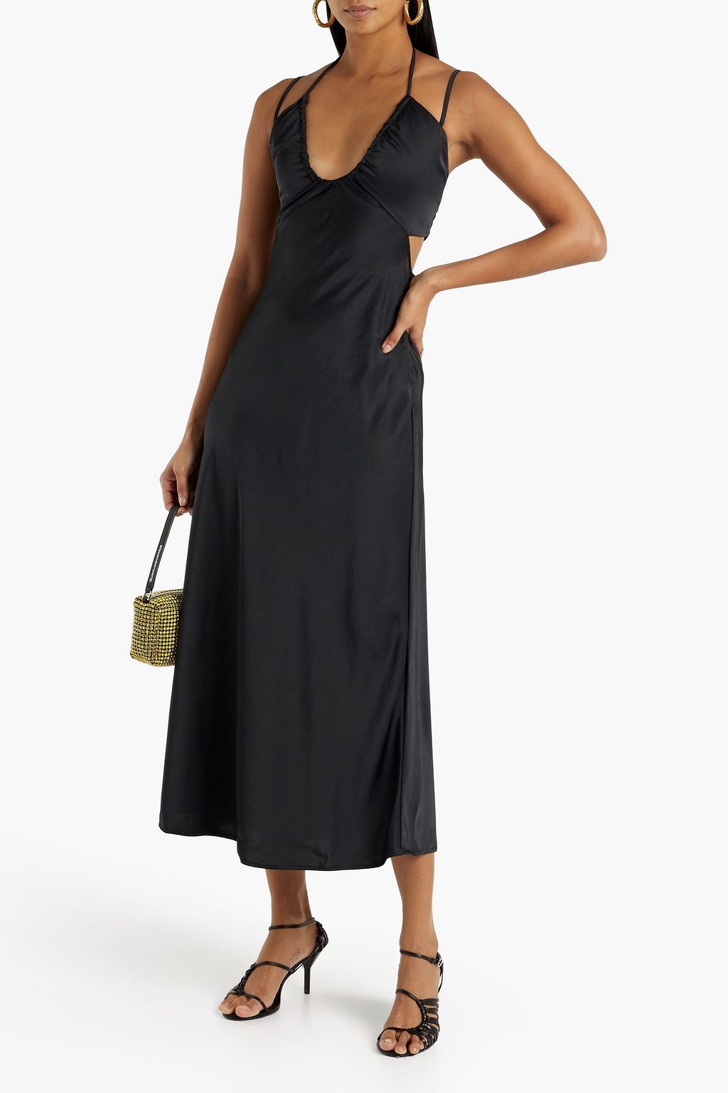 A.L.C. Sienna cutout satin midi dress | THE OUTNET