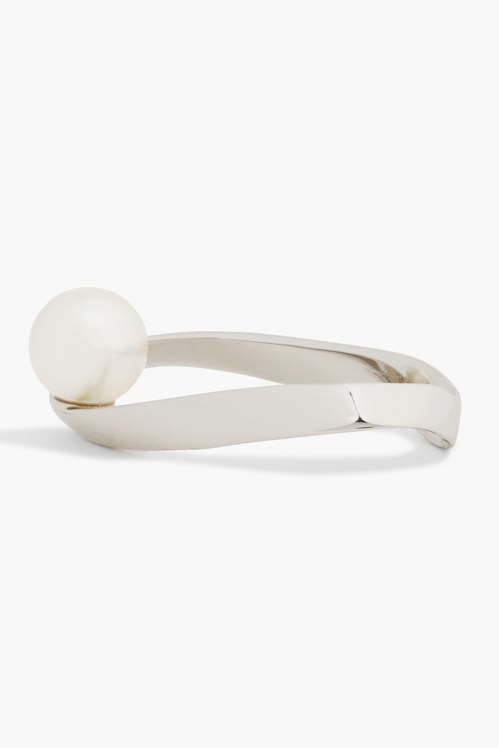 DRIES VAN NOTEN Silver-tone faux pearl ring