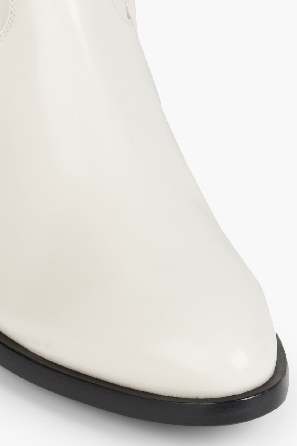 Jimmy Choo Jesse Glossed-leather Ankle Boots In Neutral