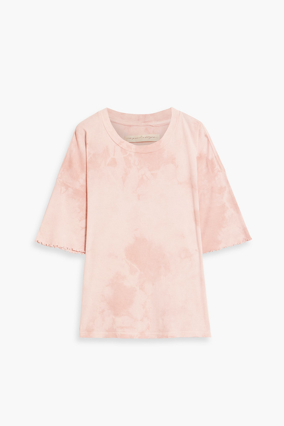 Raquel Allegra Tie-dyed Cotton-jersey T-shirt In Pastel Pink