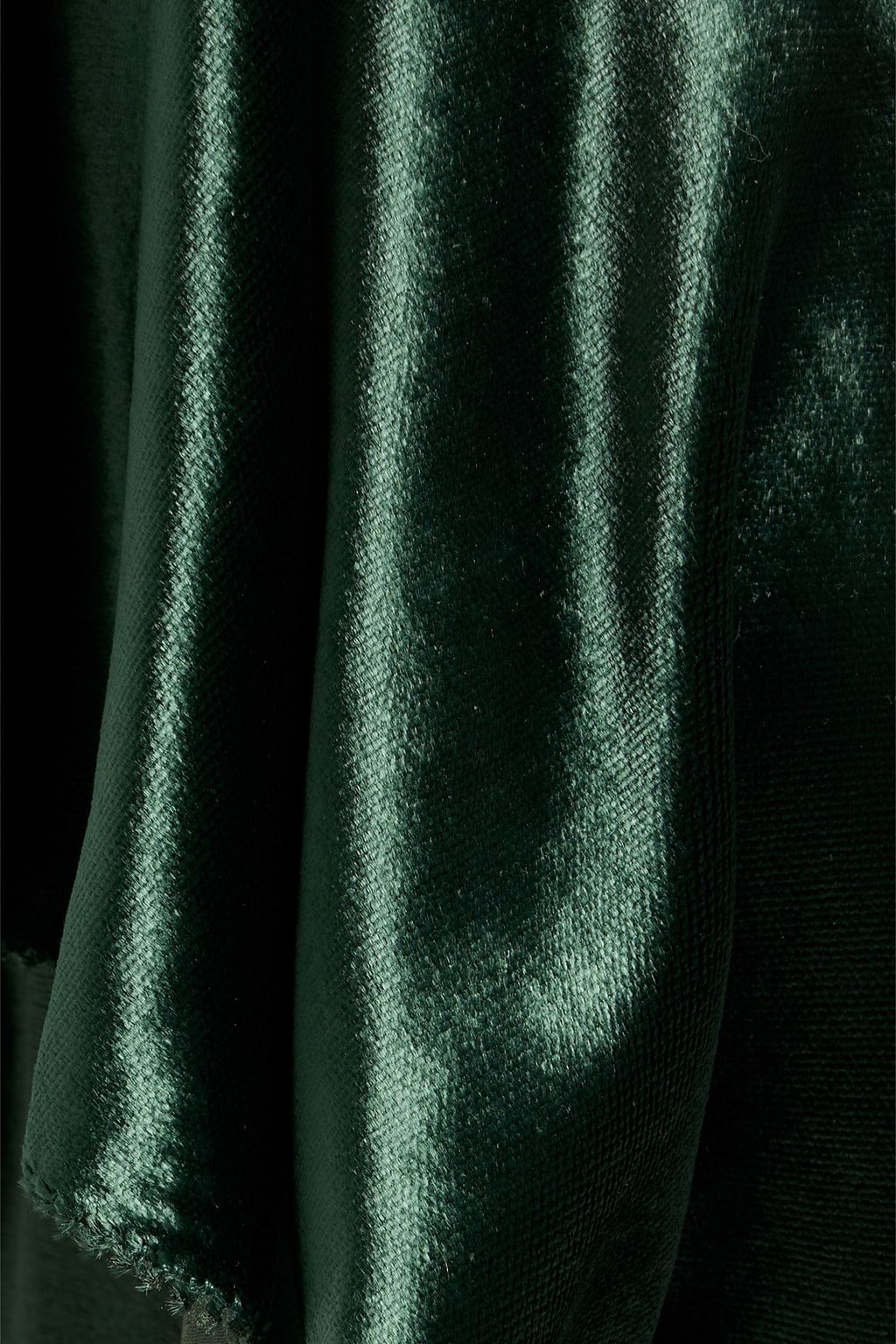VALENTINO GARAVANI Ruffled velvet midi dress