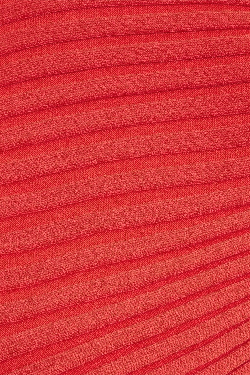 NICHOLAS Layered ribbed-knit top
