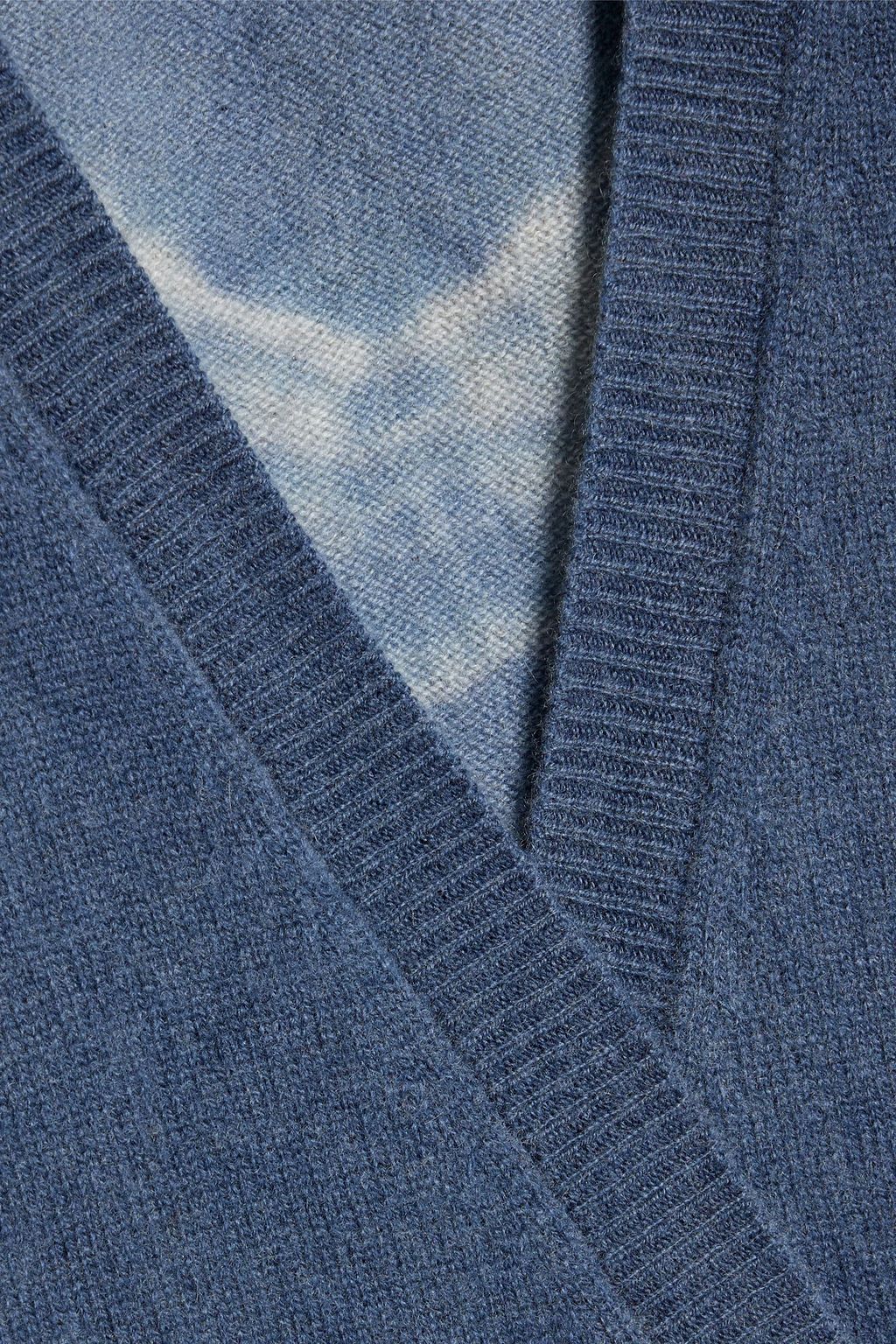 RAQUEL ALLEGRA Bjork tie-dyed cashmere wrap cardigan