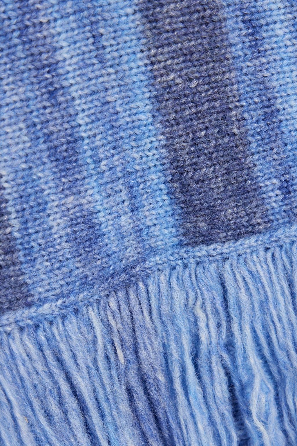 RAQUEL ALLEGRA Fringed striped wool and cashmere-blend sweater