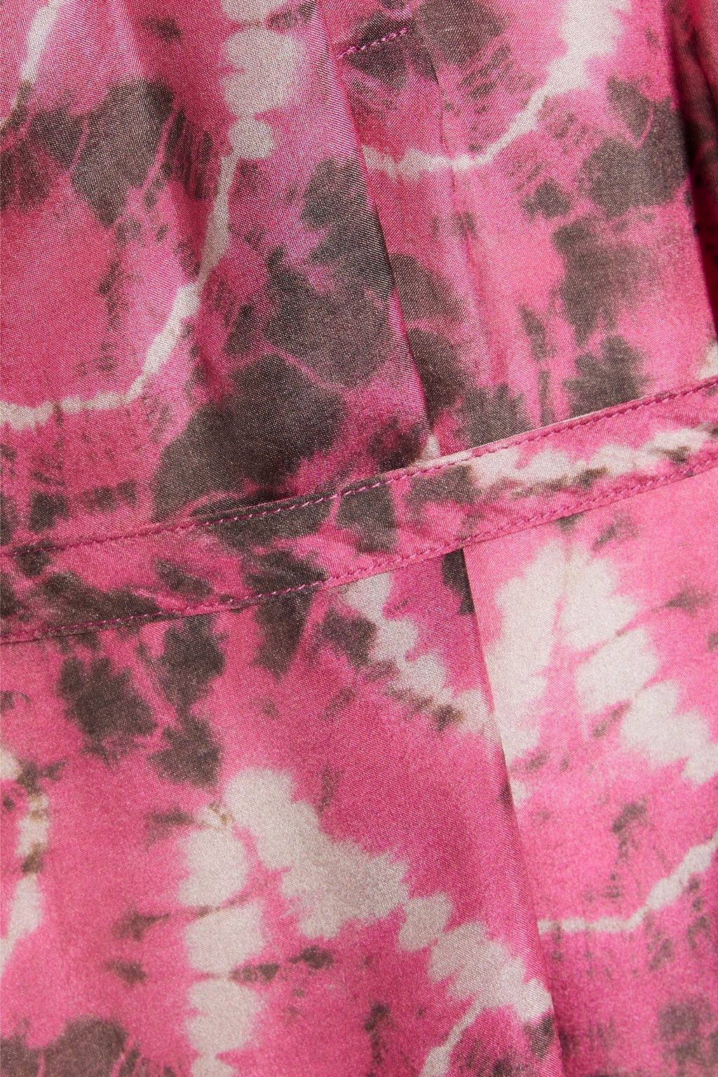 RAQUEL ALLEGRA Gathered tie-dyed silk-crepe dress