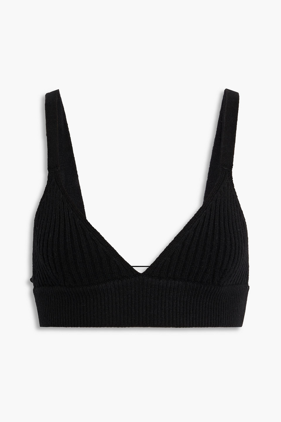 Michael Kors Collection Ribbed cashmere-blend bra top