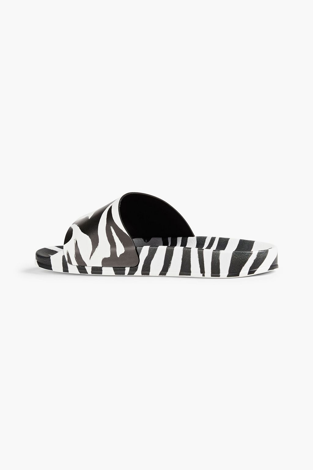 OFF-WHITE™ 프린트 인조 가죽 슬라이드 샌들