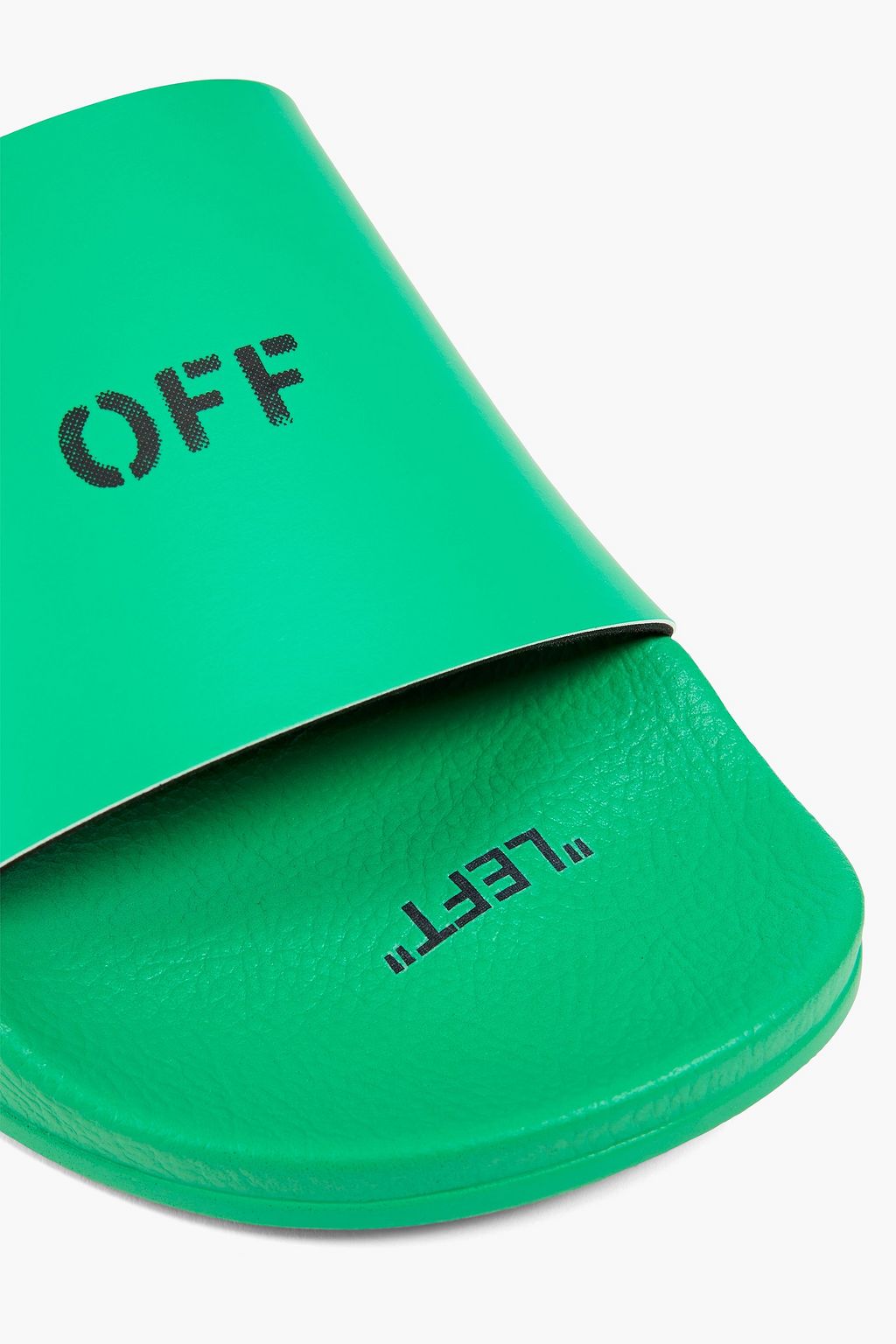 OFF-WHITE™ شبشب سلايدز من الجلد الصناعي مزين بطبعات