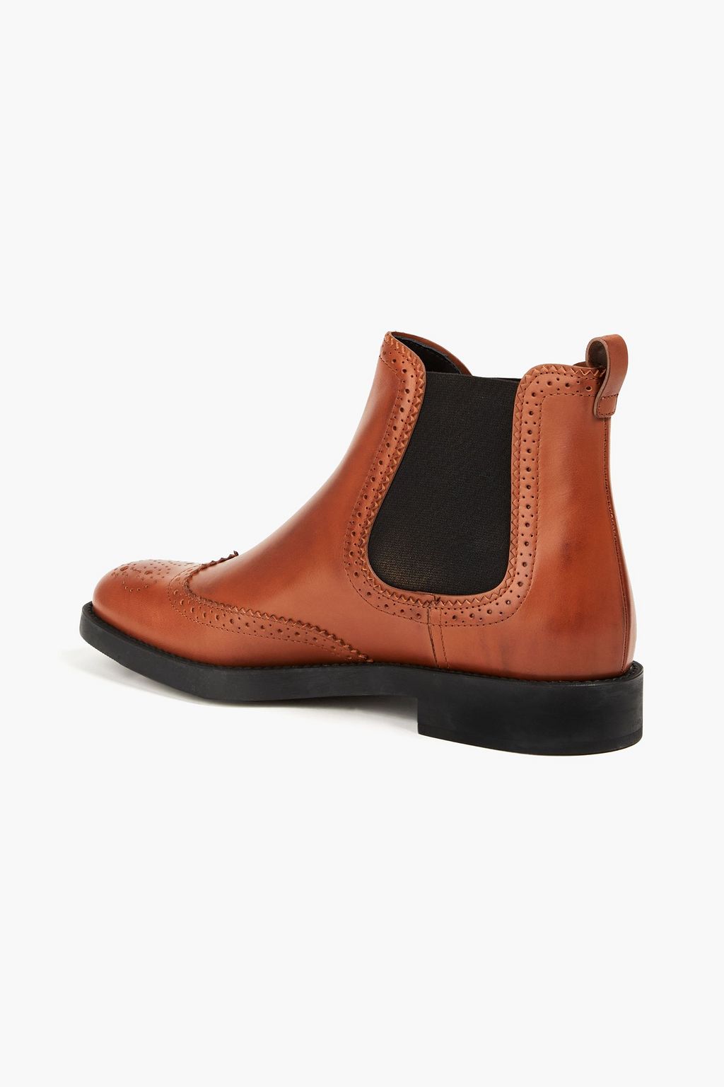 TOD'S Perforated burnished leather Chelsea boots