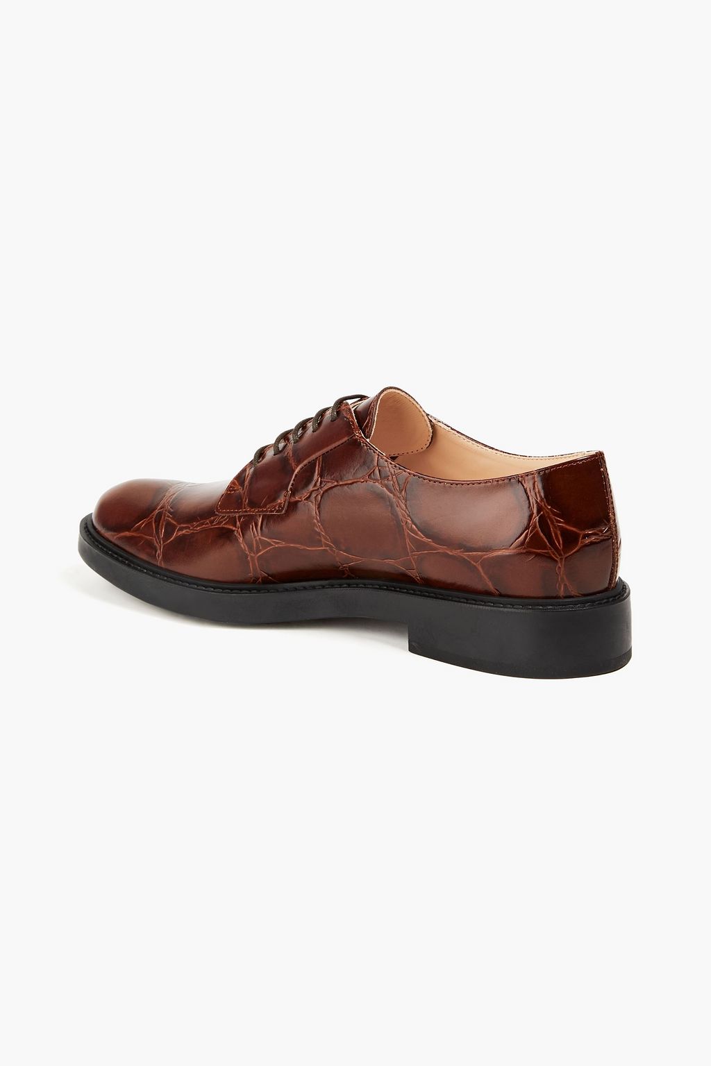 TOD'S Croc-effect leather brogues