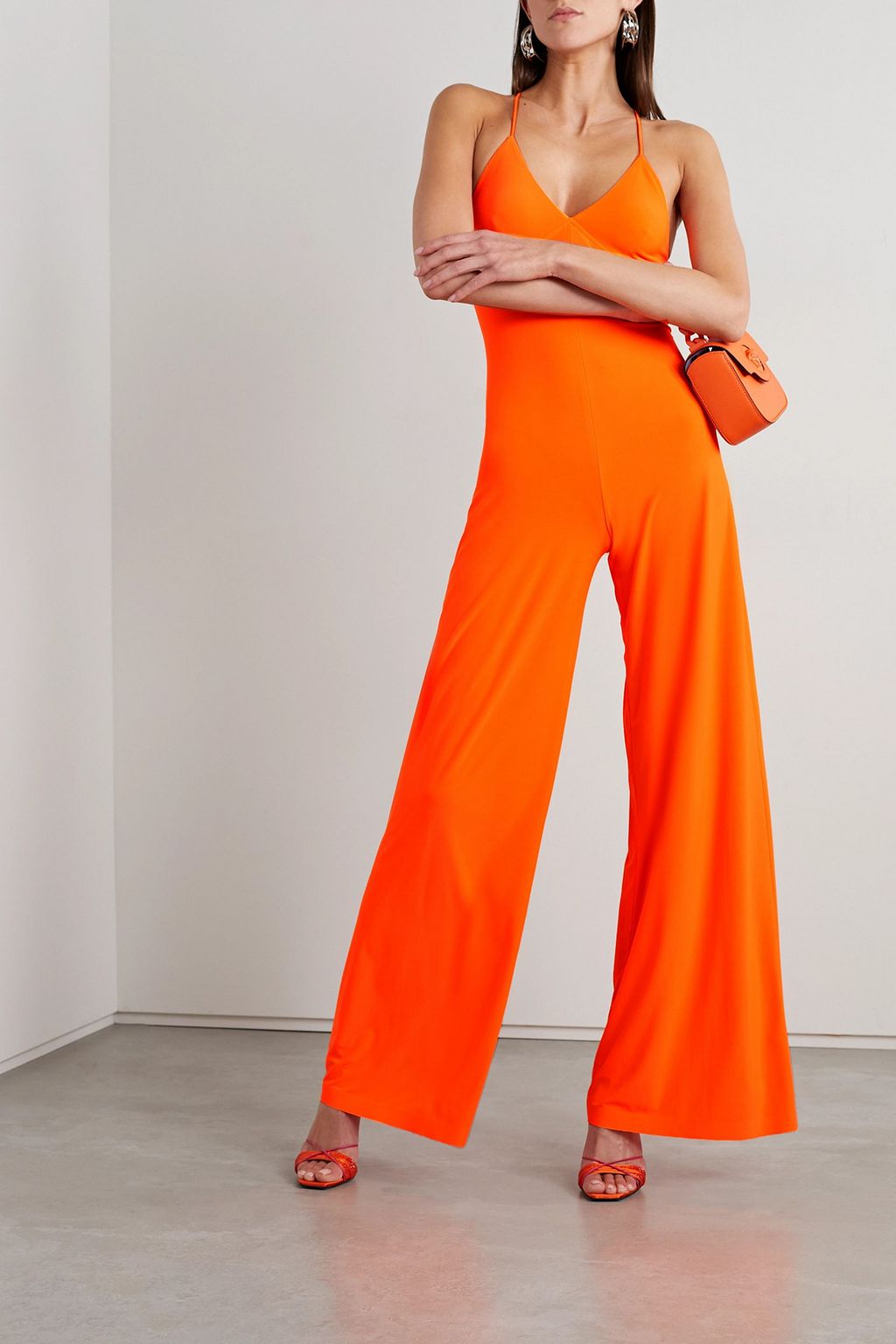 NORMA KAMALI Open-back stretch-jersey jumpsuit