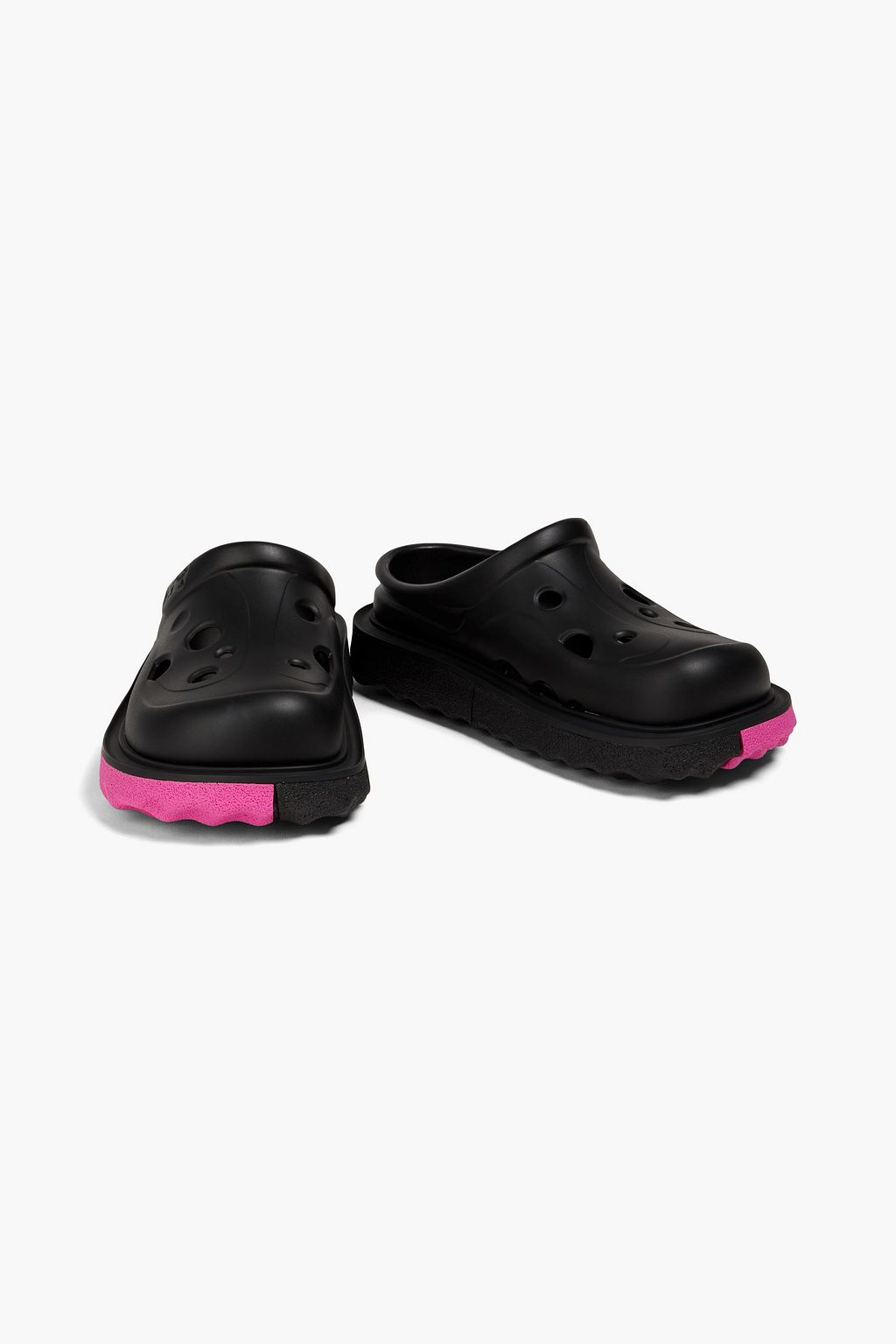 OFF-WHITE™ Meteor perforated rubber platform mules