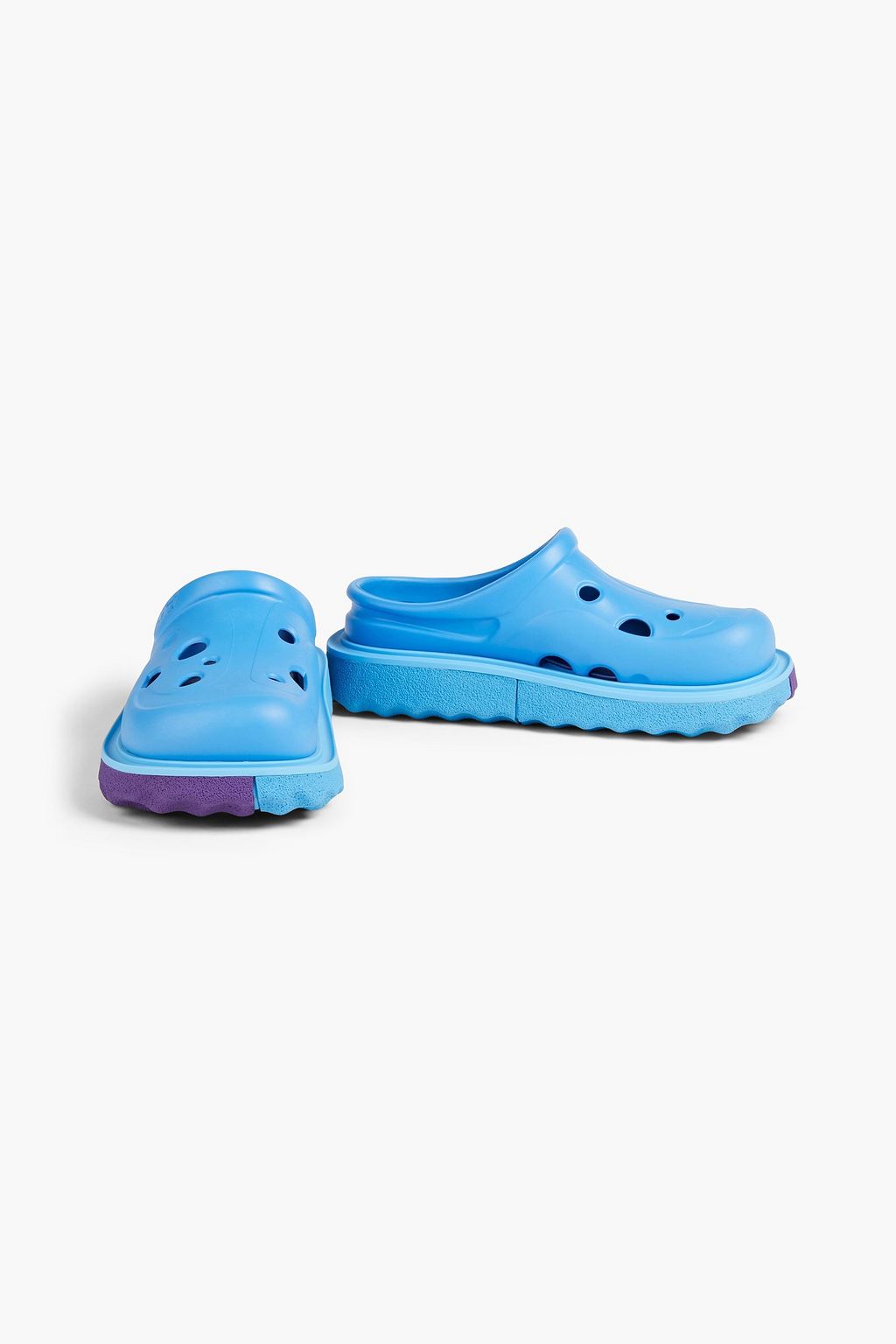 OFF-WHITE™ Meteor perforated rubber platform mules