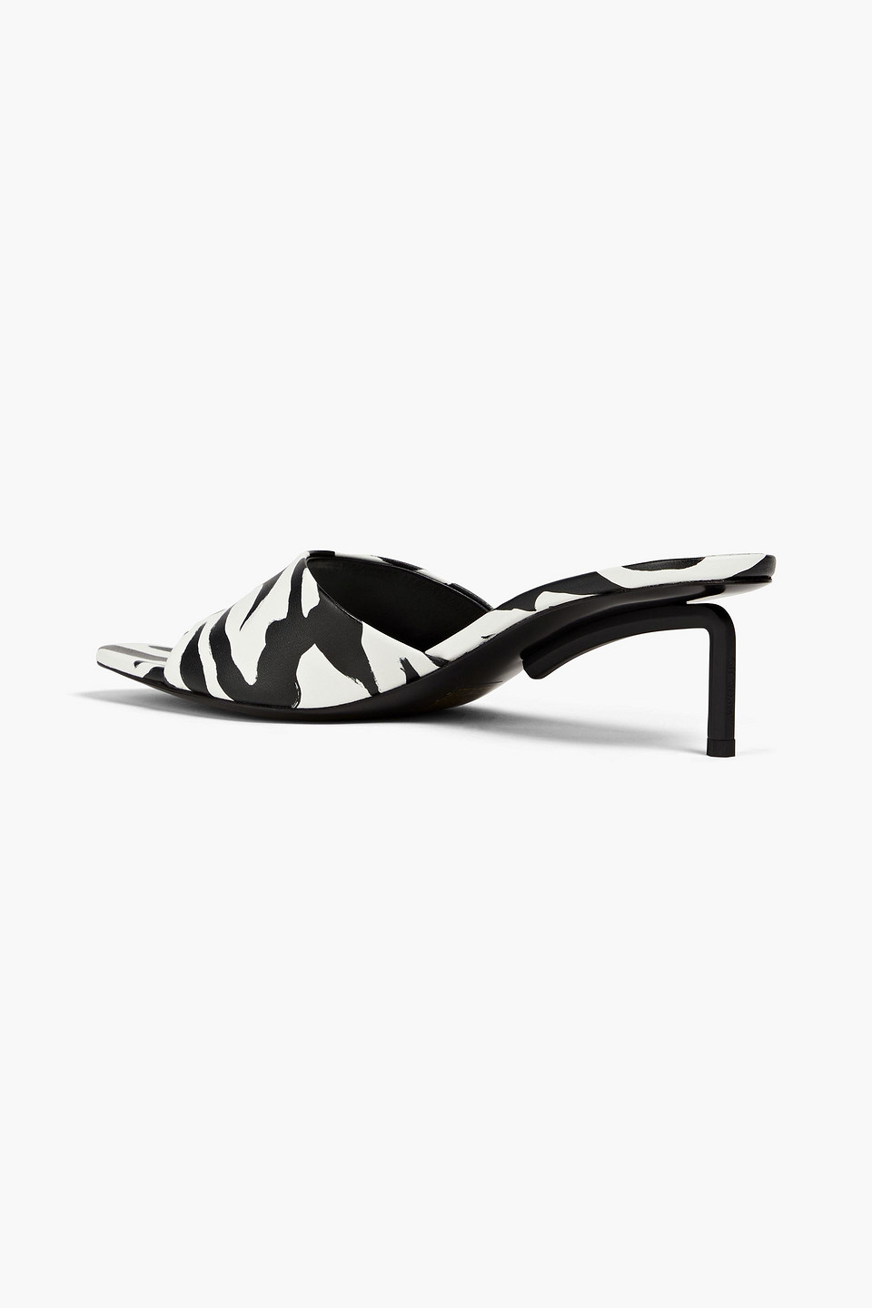  Off-white - Allen Mules Aus Leder Mit Zebraprint - Animal-print - Eu 35 