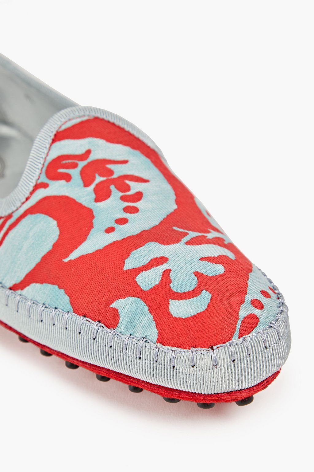 TOD'S Gommino printed canvas loafers