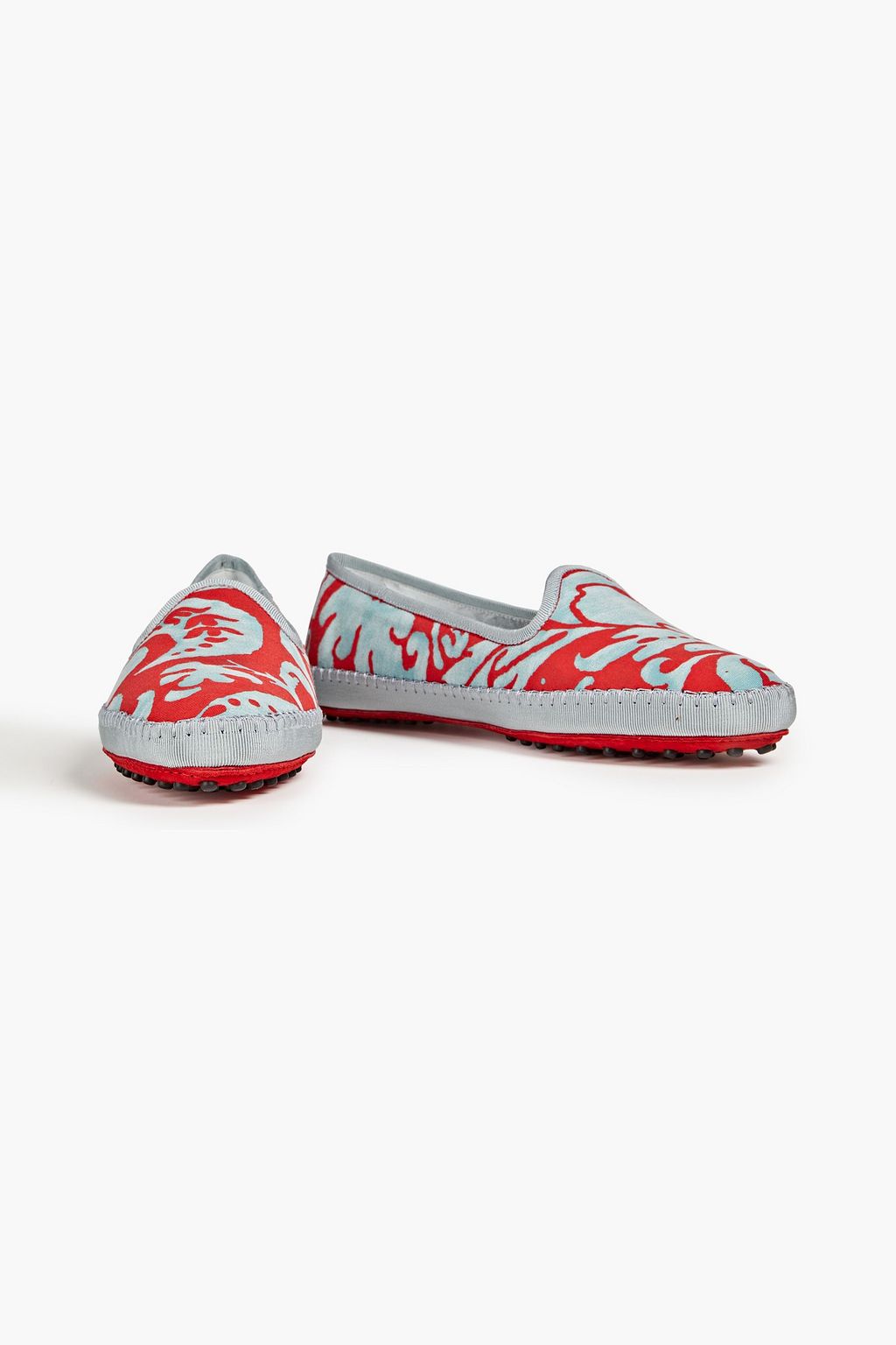TOD'S Gommino printed canvas loafers