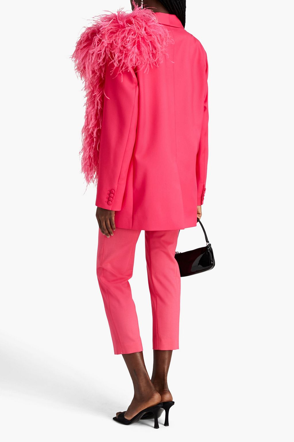 MAGDA BUTRYM Double-breasted crystal-embellished wool blazer