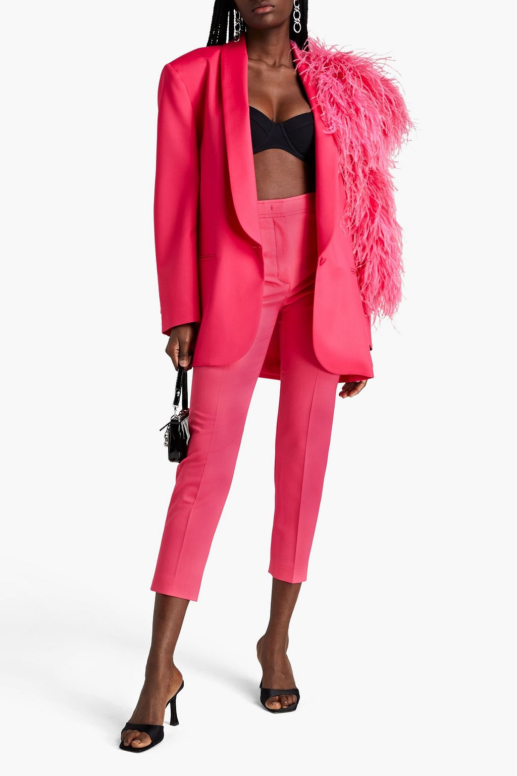 MAGDA BUTRYM Double-breasted crystal-embellished wool blazer
