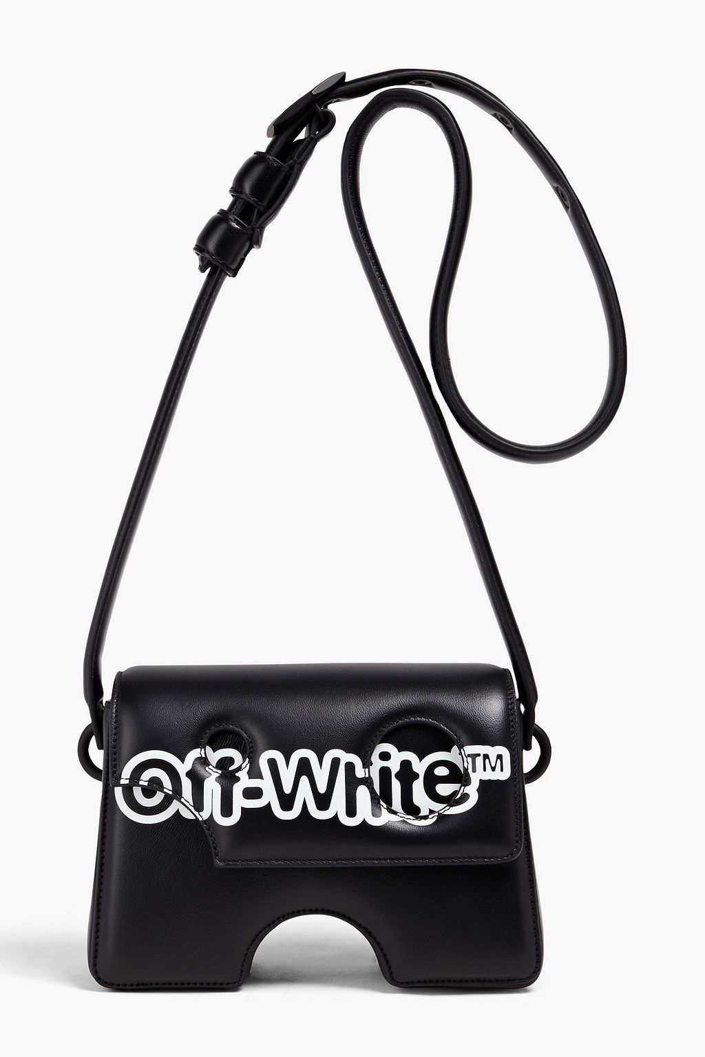 【正規品】Off-White(オフホワイト)　ショルダーバッグ/白×黒/レザー