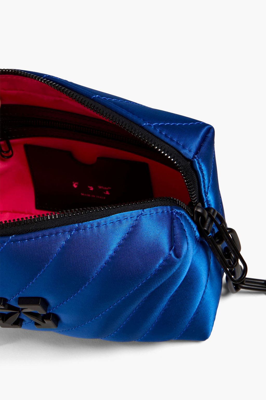 OFF-WHITE™ Jackhammer quilted satin shoulder bag