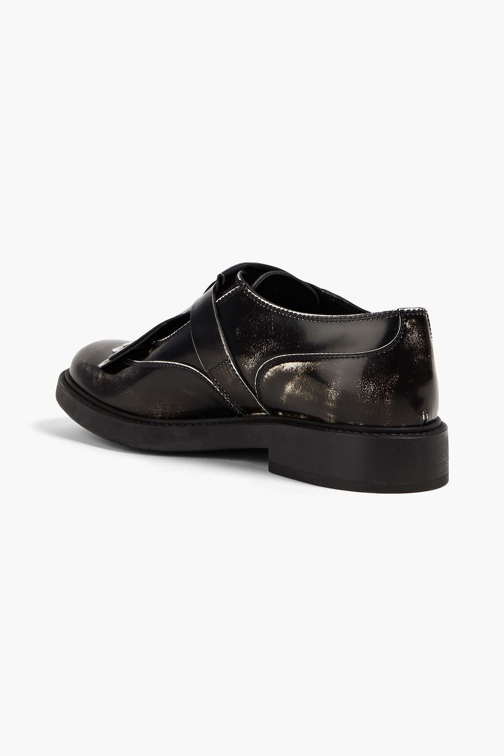 TOD'S Brogues aus brüniertem Leder mit Fransen