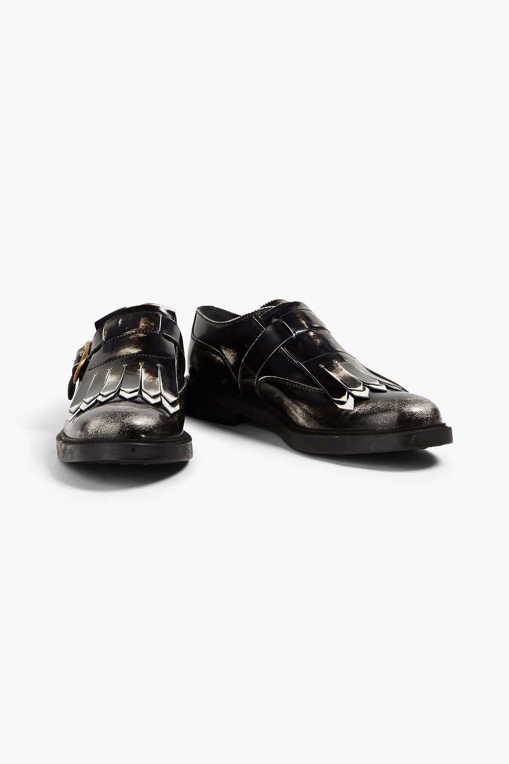 TOD'S Brogues aus brüniertem Leder mit Fransen