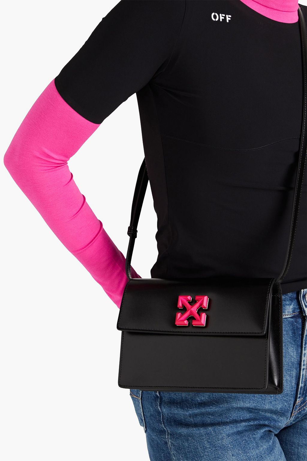 OFF-WHITE™ Jitney 2.0 leather shoulder bag