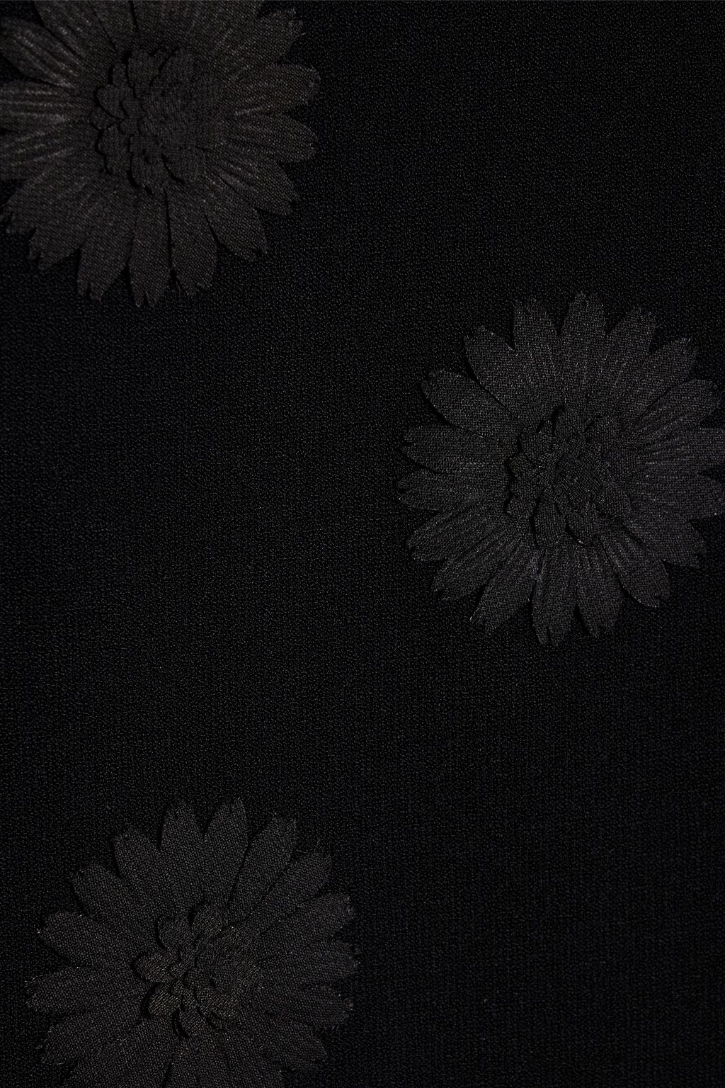 VALENTINO GARAVANI Cropped floral-appliquéd jersey T-shirt